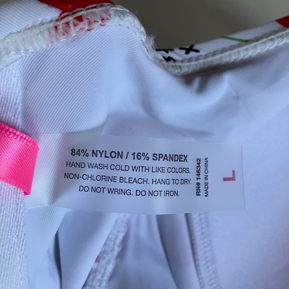 NEW w/ Tags Betsey Johnson 1-Pc Bathing Suit Cherry Bomb Print L - Picture 7 of 7